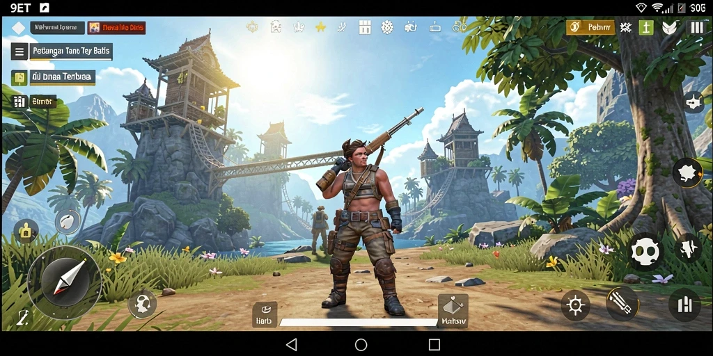 Tampak layar gameplay <strong>9ET</strong> menampilkan dunia terbuka yang menakjubkan.