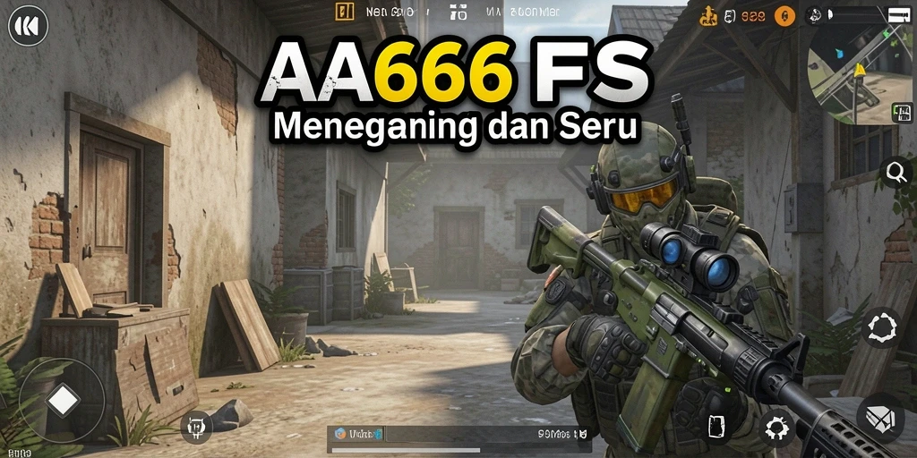Tangkapan layar yang menunjukkan aksi seru dalam gameplay AA666.