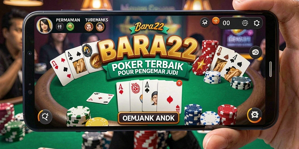 Tampilan utama <strong>BARA22</strong> yang menampilkan gameplay seru Poker.