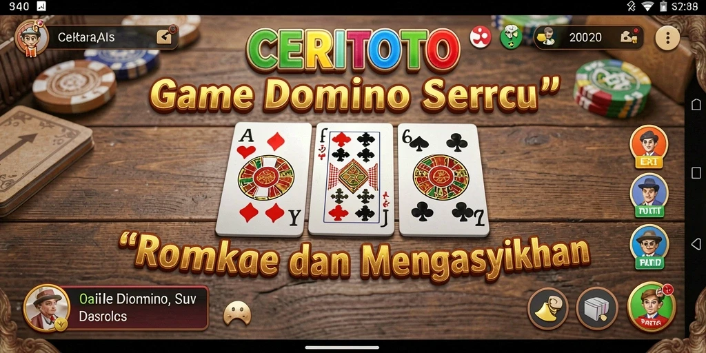 Screenshot gameplay CERITOTO menampilkan keseruan permainan Domino.