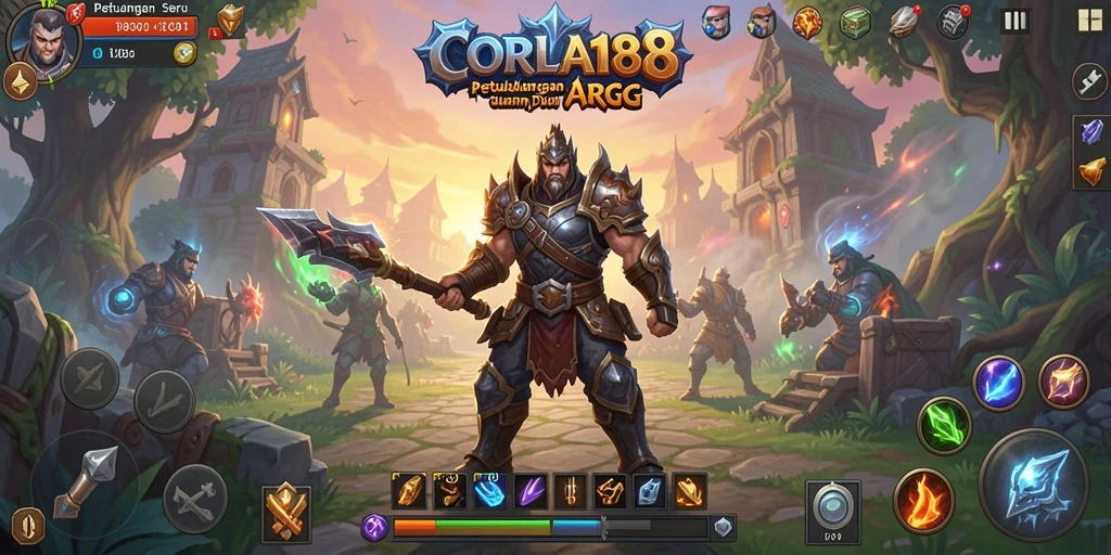 Tampilan gameplay menakjubkan dalam CORLA188 dengan pertarungan seru.