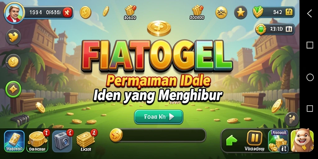 Screenshot gameplay FIATOGEL menampilkan momen seru dalam pengelolaan sumber daya.