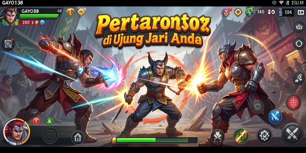 Tampilan seru pertarungan dalam GAYO138 dengan efek visual menarik.