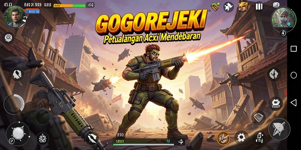 Screenshot gameplay GOGOREJEKI menunjukkan aksi seru dan grafis menakjubkan.