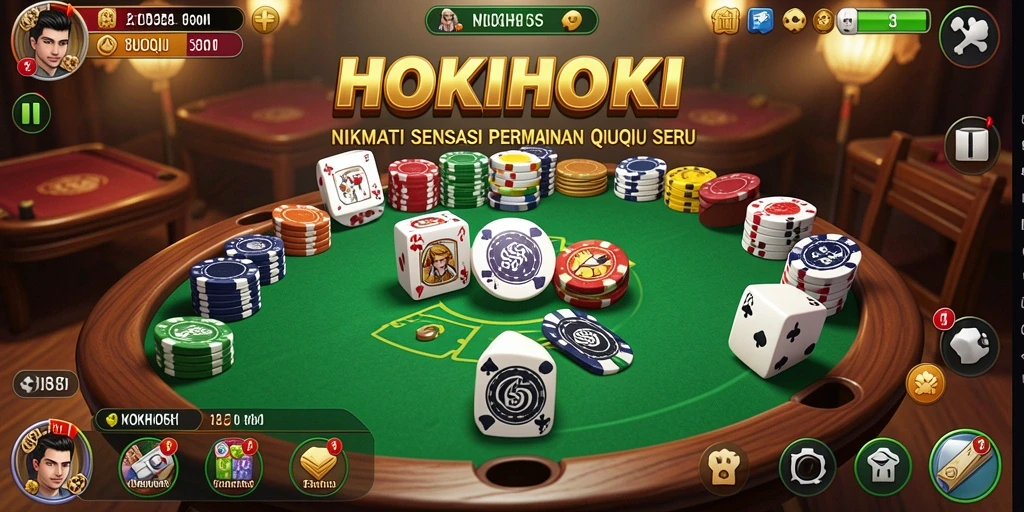 Tampilan gameplay QiuQiu yang seru dan penuh strategi di HOKIHOKI.