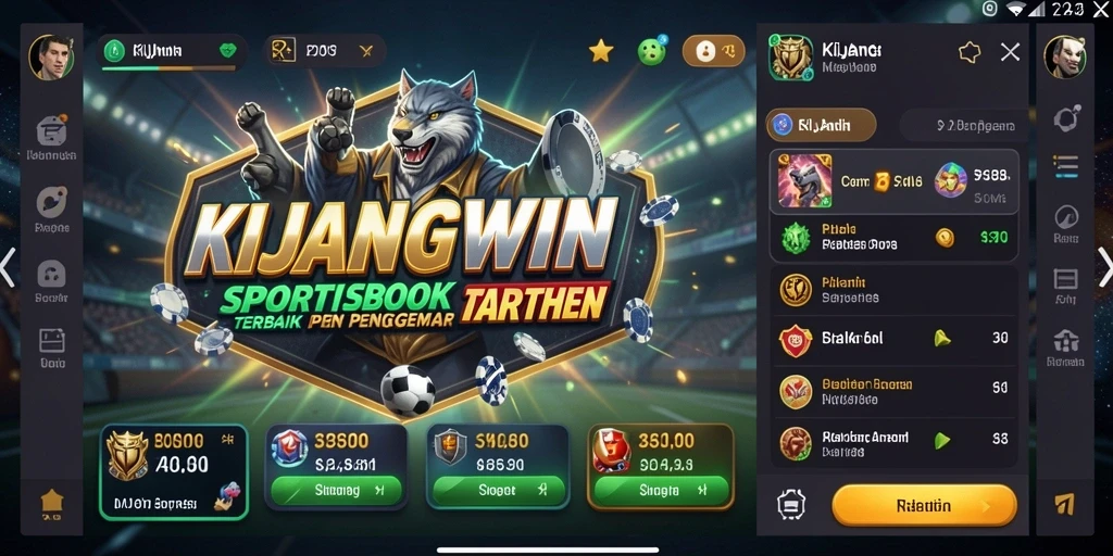 Tampilan menarik dari gameplay KIJANGWIN untuk taruhan olahraga.