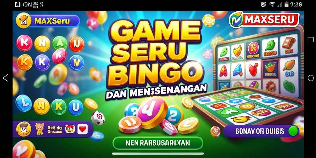 Screenshot MAXSERU menampilkan gameplay seru dengan berbagai opsi Bingo.