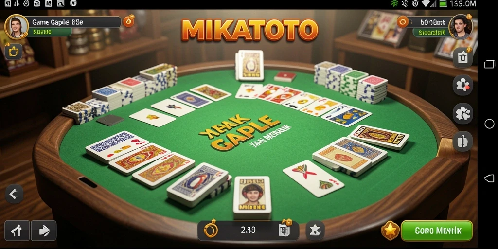 Gameplay seru Gaple di MIKATOTO dengan teman-teman.