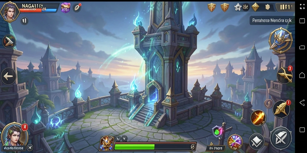 Tampilan gameplay menara pertahanan yang strategis dan menantang dari NAGA11.