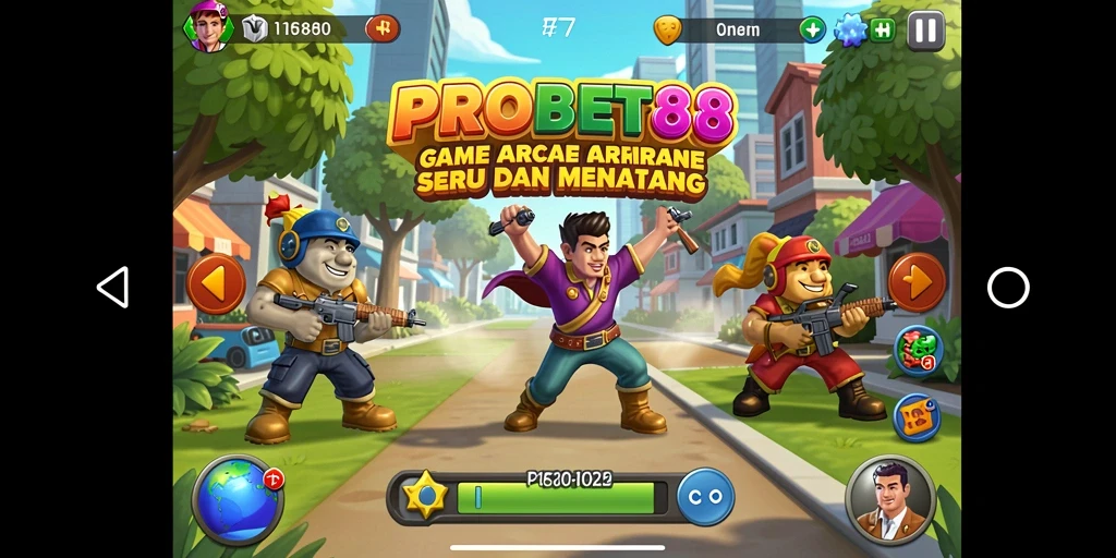 Tampilan dinamis dari gameplay seru PROBET88 yang menggugah semangat.