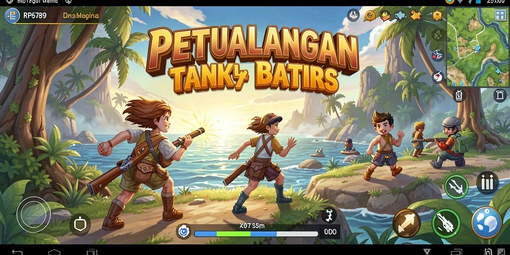 Tangkapan layar gameplay RP6789 di dunia terbuka yang luas.