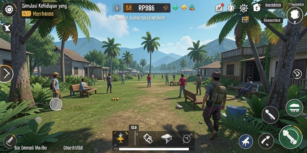 Tampilan screenshot utama RP886 dengan gameplay yang menarik dan interaktif.