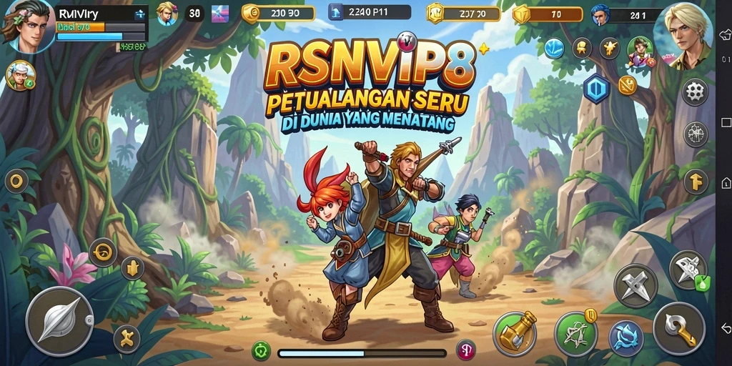 Screenshot RSNVIP8 menampilkan pemain yang berpetualang di lingkungan yang menawan.