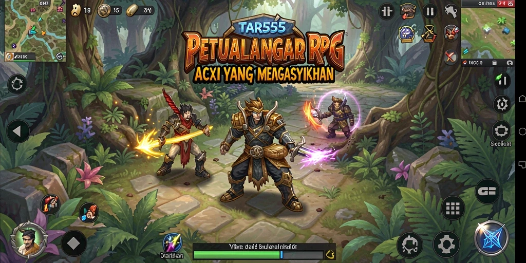 Gameplay TAR555 dengan aksi pertarungan karakter yang dinamis.