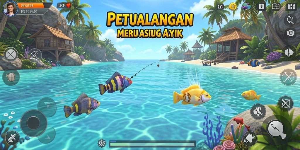 Gameplay ZK9 menampilkan pengalaman memancing yang seru dengan grafis menakjubkan.
