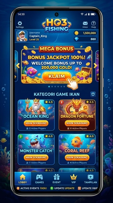 Screenshot aplikasi ho3 dengan berbagai aplikasi yang tersedia.